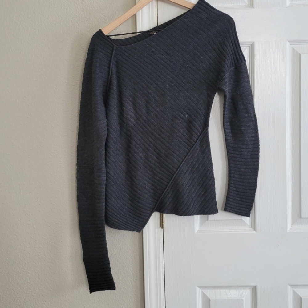 Free people asymmetrical neckline sweater